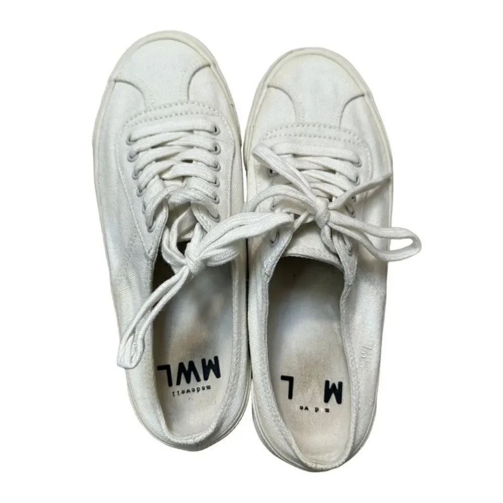 Madewell Sidewalk backless slide In white Sneakers size 6.5